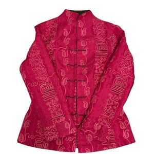 Shanghai Soho Vibrant Pink Silk Blend Jacket